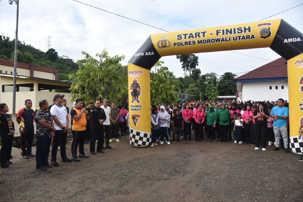 Olahraga Bersama Warnai Rangkaian HUT Bhayangkara ke-80 di Morowali Utara